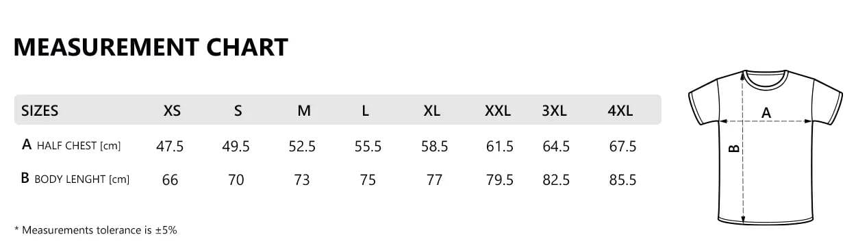 Tabela veličina majica